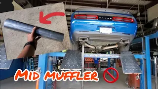 New Mod! Mid muffler delete on 2021 Widebody Challenger Scat Pack. So loud!!!