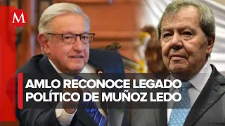 AMLO lamenta la muerte de Porfirio Muñoz Ledo