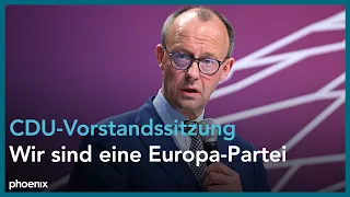 Friedrich Merz und Ursula von der Leyen vor der CDU-Vorstandssitzung am 17.04.23