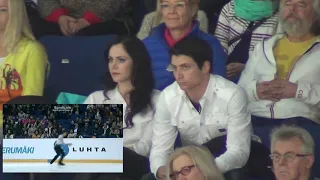 Tessa Virtue & Scott Moir react to Yuzuru Hanyu FS - Finlandia Trophy 2013