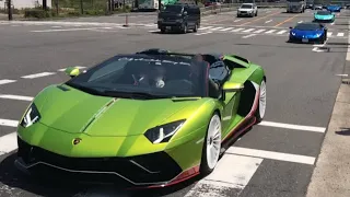 爆音で集結するアヴェンタドール集団‼V12サウンド オンリーアヴェンタツーリングチーム Lamborghini Aventador