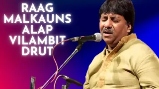 Raag Malkauns - Ustad Rashid Khan - Alap - Vilambit - Drut Khayal | on Tabla - Ojas Adhiya