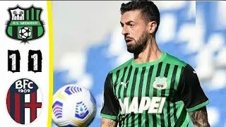 Sassuolo Vs  Bologna 1-1 | Goals and Highlights | Sariano ,Caputo Goal and Hickey Red Card.