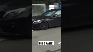 C63S AMG Saloon Massive CRASH! Smashes on a tree!!