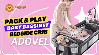 ADOVEL 👶 | Baby Bassinet Bedside Crib, Pack and Play with Mattress !!
