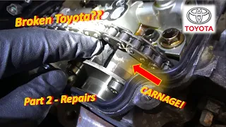 Toyota Engines Can BREAK? (Camry STALL- RATTLE P0015-P0017) - REPAIRS