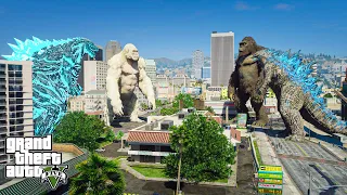 Team Godzilla Kong vs Team Godzilla Earth Epic Battle ( GTA V Mods )