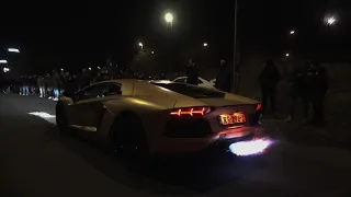 Lamborghini Aventador with Capristo Exhaust ! LOUD REVS/FLAMES, ACCELERATION & START UP!