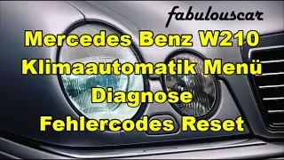 Klimaautomatik Menü Diagnose Fehlercodes Reset climate control fault codes | Mercedes Benz W210