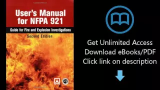 Download User's Manual for NFPA 921: Guide for Fire and Explosion Investigations PDF