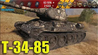 Т-34-85 СТОК (пушка, экипаж) ✅ тащит бой World of Tanks