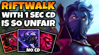 1 Second Riftwalks that almost One-Shot nearly anyone. Seems fair. High Elo Kassadin