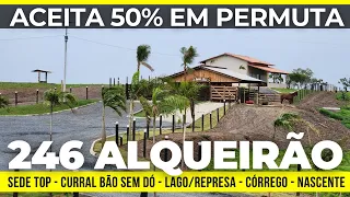 R$ 55 MILHÃO - PORTEIRA FECHADA - FAZENDA COM SEDE TOP EM GOIÁS - LAGO/REPRESA - CÓRREGO