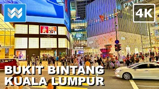 [4K] Bukit Bintang City Centre NIGHTLIFE in Kuala Lumpur Malaysia 🇲🇾 Walking Tour Vlog Travel Guide