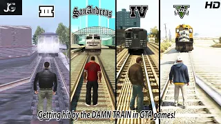 Hit by the Train in GTA games! 2019