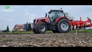 🔥 Czerwony Zestaw 🚜 MF 7S.180 DYNA-6 z Maschio Gaspardo Attila💪🔴