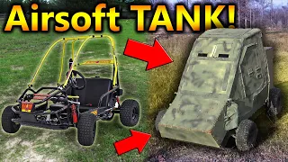 I Turned My Gokart into an AIRSOFT TANK!!!