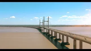 River Severn Prince of Wales Bridge & Severn Bridge Cinematic Drone Footage DJI Mavic 2 Pro 4k UHD