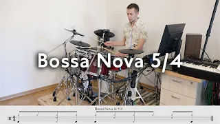 Bossa Nova in 5/4 Time on Drumset