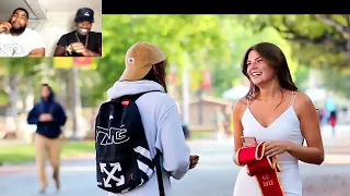 Most Aggressive PICK UP LINES On Attractive College Girls! (MUST WATCH) (REACTION )