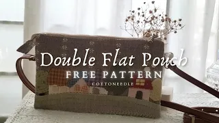 How to sew: Double Flat Pouch/bag + FREE PATTERN