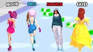 NOOB vs PRO vs HACKER vs GOD - Princess Run , Couple Run ...