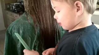 4 year old cuts sister's hair!