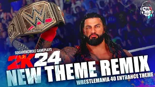 WWE 2K24 Roman Reigns New Entrance w/ Wrestlemania 40 Theme Remix | New WWE 2K24 PC Mods