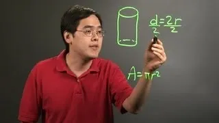 How to Find the Cross-Sectional Area of a Cylinder, Given the Diameter : Math Instruction