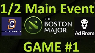 DC vs AD Finem .Game#1. [RUS] 1/2 final match. Dota 2:The Boston Major| v1lat & GodHunt [RUS]