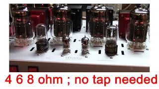 transformerless 6C33C-B pp tube amplifier build #7 ; no tap needed for 4 6 8 impedance FLUXION audio