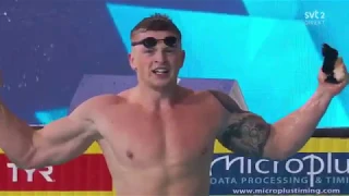 ADAM PEATY BREAKS WORLD RECORD IN 57.00 SECONDS!!! - Swimming European Championships 2018