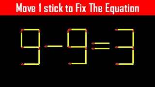 Matchstick Puzzle - Fix The Equation #matchstickpuzzle #simplylogical