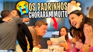 Escolhemos os padrinhos do nosso bebê! Eles choraram muito ❤️