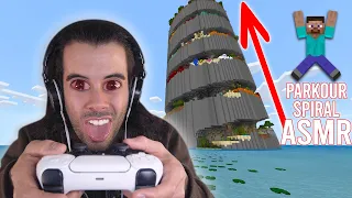 ASMR FAST MOUTH SOUNDS MINECRAFT PARKOUR SPIRAL 3 SPEEDRUN (WORLD RECORD) - ASMR EN ESPAÑOL