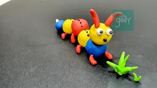 Caterpillar  Polymer Clay Toys | How To Make Caterpillar  From Clay | Clay Toys Making For Children