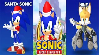 Sonic Speed Simulator XMAS Event - SANTA SONIC and TAILS NINE New Characters Unlocked Gameplay