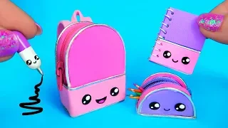 DIY Miniature School Supplies That Work! 😍 Kawaii