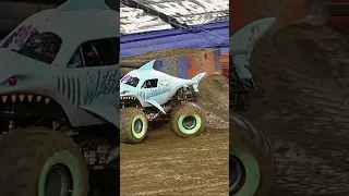 Todd LeDuc sends Megalodon to another atmosphere at World Finals XXII 🚀 #shorts #monsterjam