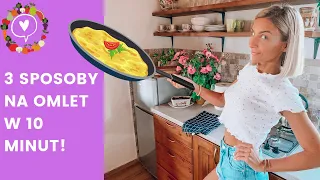 3 PRZEPISY NA OMLET W 10 MINUT!/ CZYLI WYGODNE ŚNIADANIA DO PRACY!