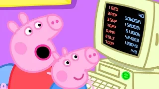 Peppa Pig Wants to Play Happy Mrs Chicken Game on the Computer