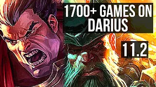 DARIUS vs GANGPLANK (TOP) | 7/0/4, 1700+ games, 2.1M mastery, Godlike | KR Diamond | v11.2