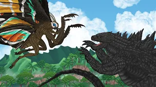 Godzilla Vs Mothra Kaiju Battle Animation