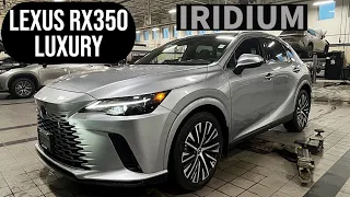 2023 LEXUS RX350H in IRIDIUM, 4k Walkaround, front seats, back seats and trunk overview