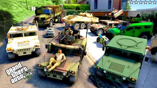 GTA 5 - Stealing Military Army Vehicles with Franklin! | (GTA V Real Life Cars # 39)
