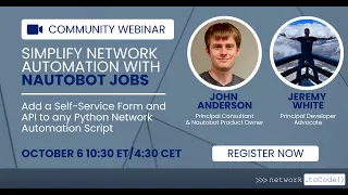 Community Webinar: Simplify Network Automation with Nautobot Jobs