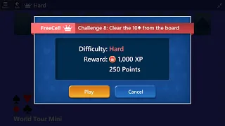 World Tour Mini Game #8 | August 28, 2021 Event | FreeCell Hard