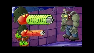 Plants vs Zombies SNOW PEA vs GATLING PEA vs DR ZOMBOSS