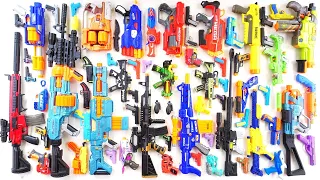 Collecting Tembakan 7 Sniper Rifles AK47 GUN X PACKAGE BIG REVOLVER NERF GUN M16 GUN NERF MEGA REVO