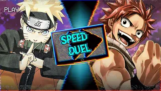 Naruto vs Natsu (Naruto Shippuden VS Fairy Tail) Speed Duel